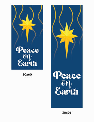 Peace on Earth Single Vinyl Banner