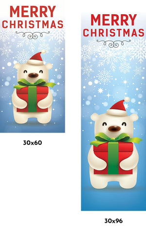 Polar Bear Gift Single Vinyl Banner