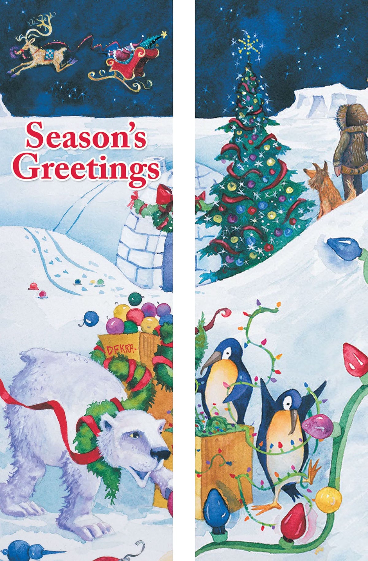 Polar Bear & Penguins Double Vinyl Banner Set