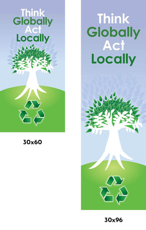 Recycle Tree Single Vinyl Banner