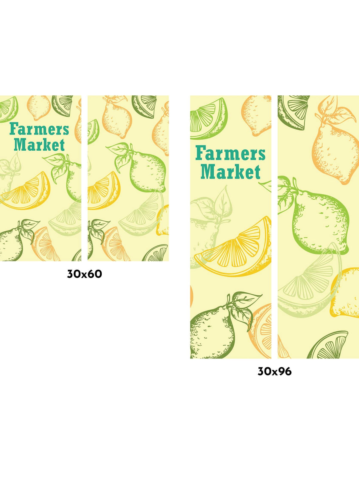 Refreshing Farmers Market Double Vinyl Banner Set