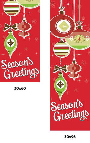 Retro Ornaments Single Vinyl Banner