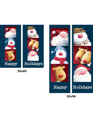 Santa & Company Double Vinyl Banner Set