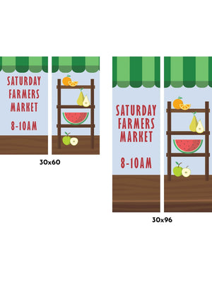 Saturday Farmers Market Double Vinyl Banner