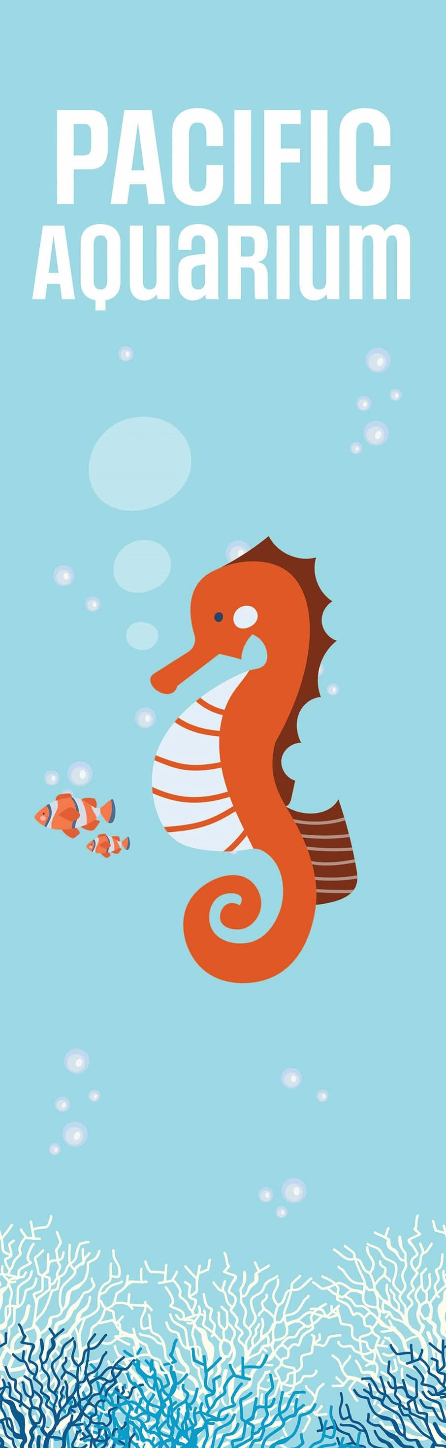 Seahorse Aquarium Single Vinyl Banner