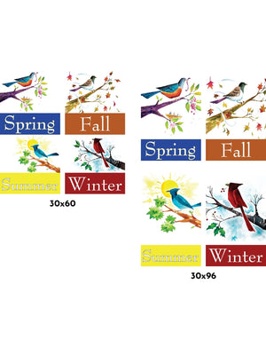 Seasonal Birds Double Vinyl Banner Set