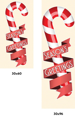 Shiny Candy Cane Single Vinyl Banner