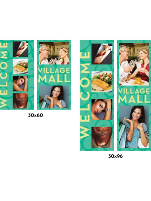 Shopping Mall Double Vinyl Banner Set