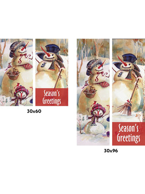 Snow Family Double Vinyl Banner Set