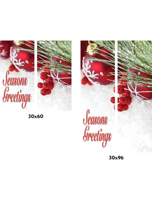 Snow & Berries Double Vinyl Banner Set