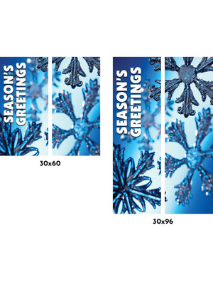 Snowfall Blue Double Vinyl Banner Set