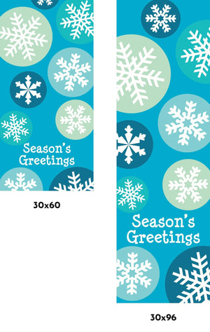 Snowflake Dots Single Vinyl Banner