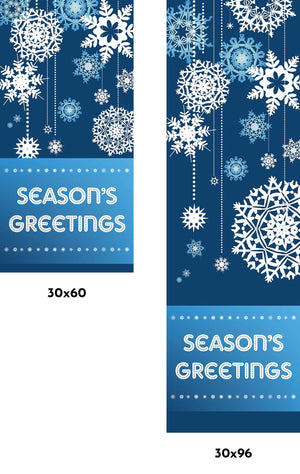 Snowflake Drop Single Vinyl Banner