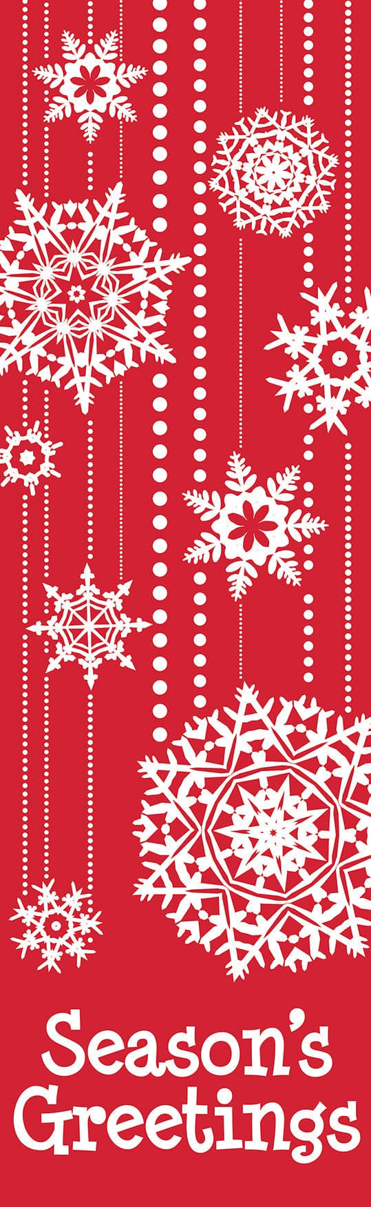 Snowflake Stripes Single Vinyl Banner