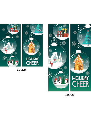 Snowglobes Double Vinyl Banner Set