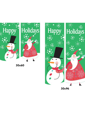 Snowman & Santa Double Vinyl Banner Set