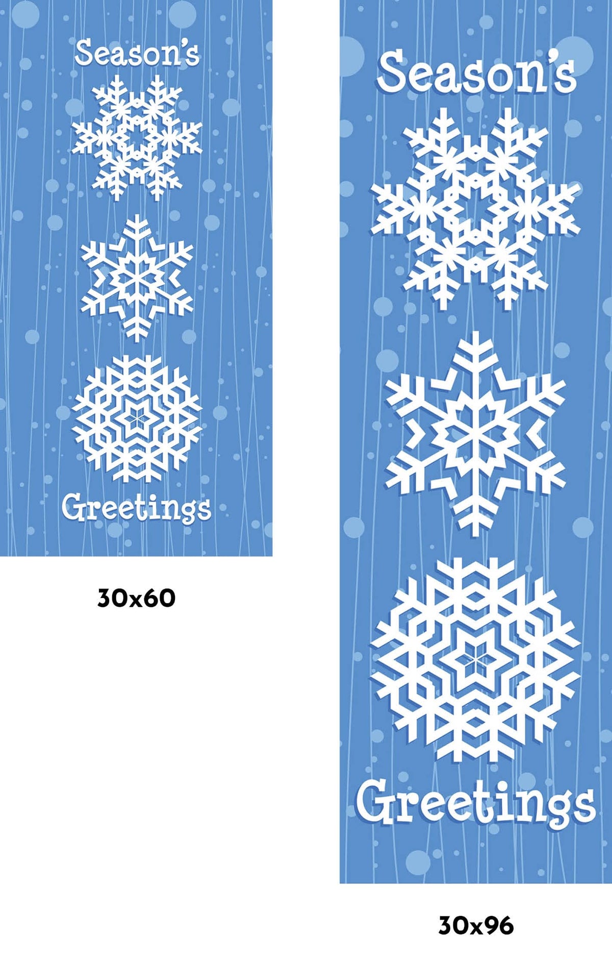 Triple Snowflake Single Vinyl Banner