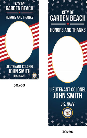 U.S. Navy Honor and Thank you Single Vinyl Banner