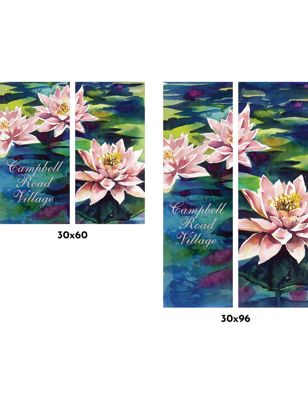 Water Lily Double Vinyl Banner Set