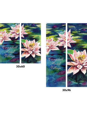 Water Lily Double Vinyl Banner Set