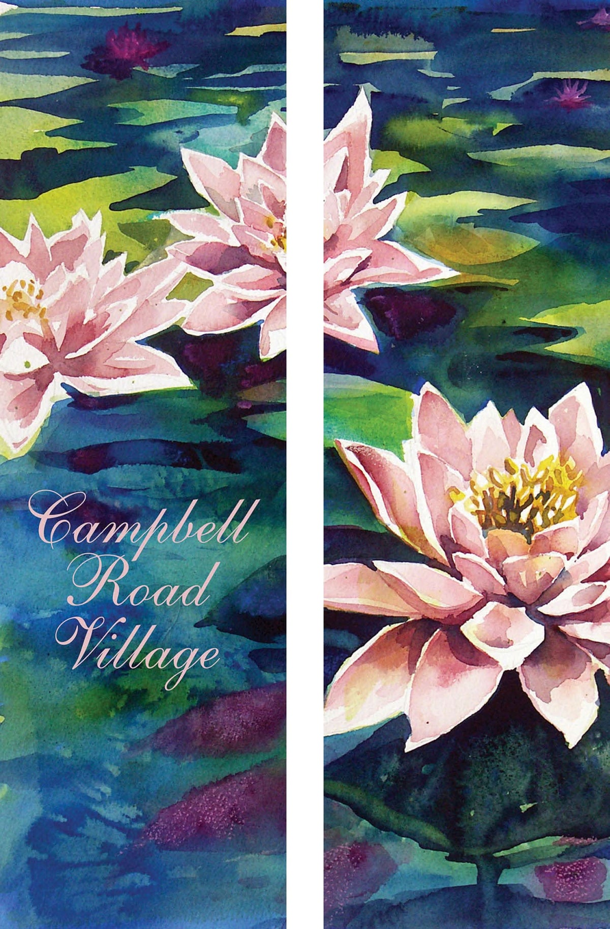 Water Lily Double Vinyl Banner Set