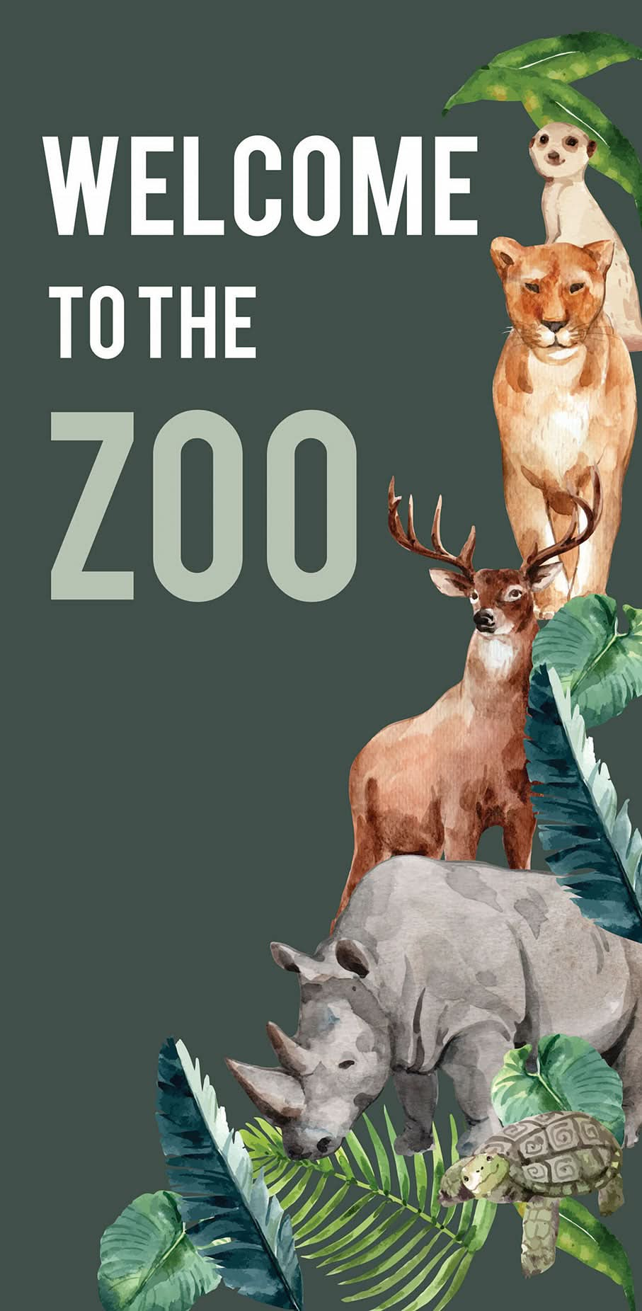 Welcome to the Zoo Double Vinyl Banner