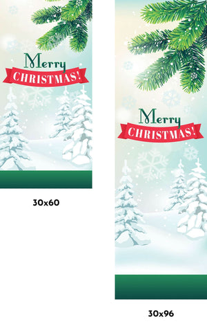 White Christmas Single Vinyl Banner