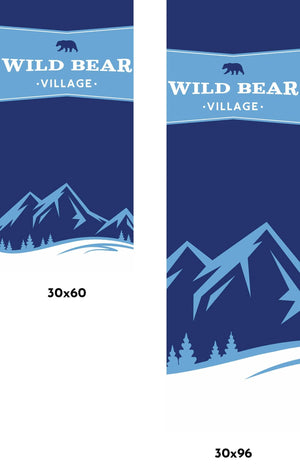 Wild Bear Village Mountain Single Vinyl Banner