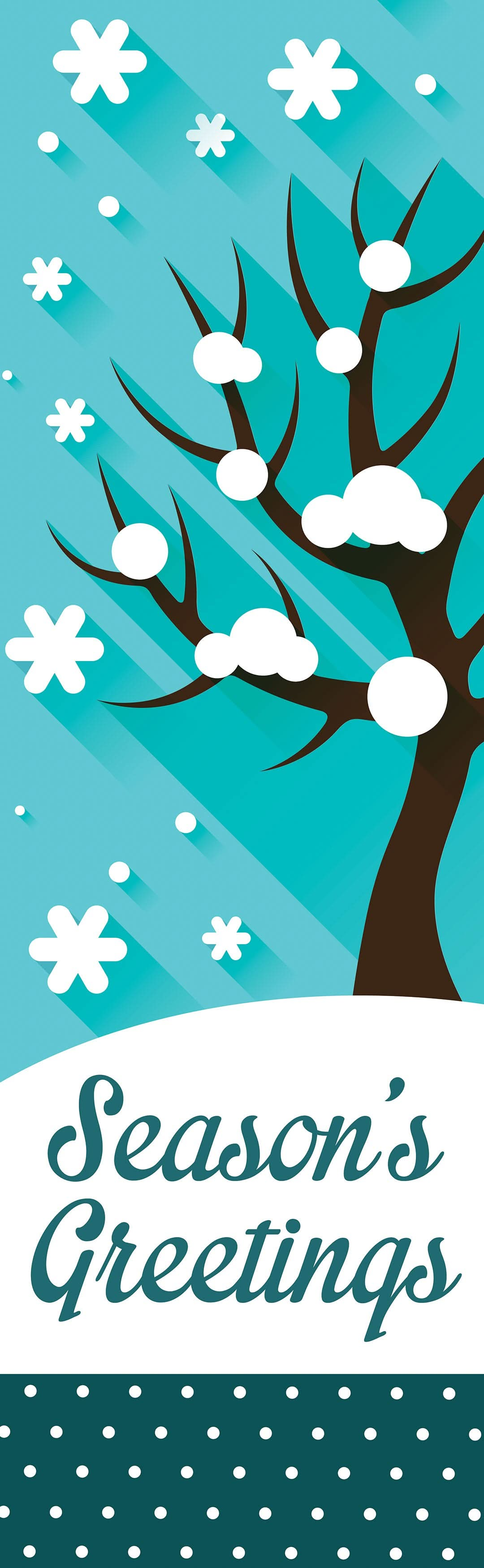 Winter Tree Single Vinyl Banner