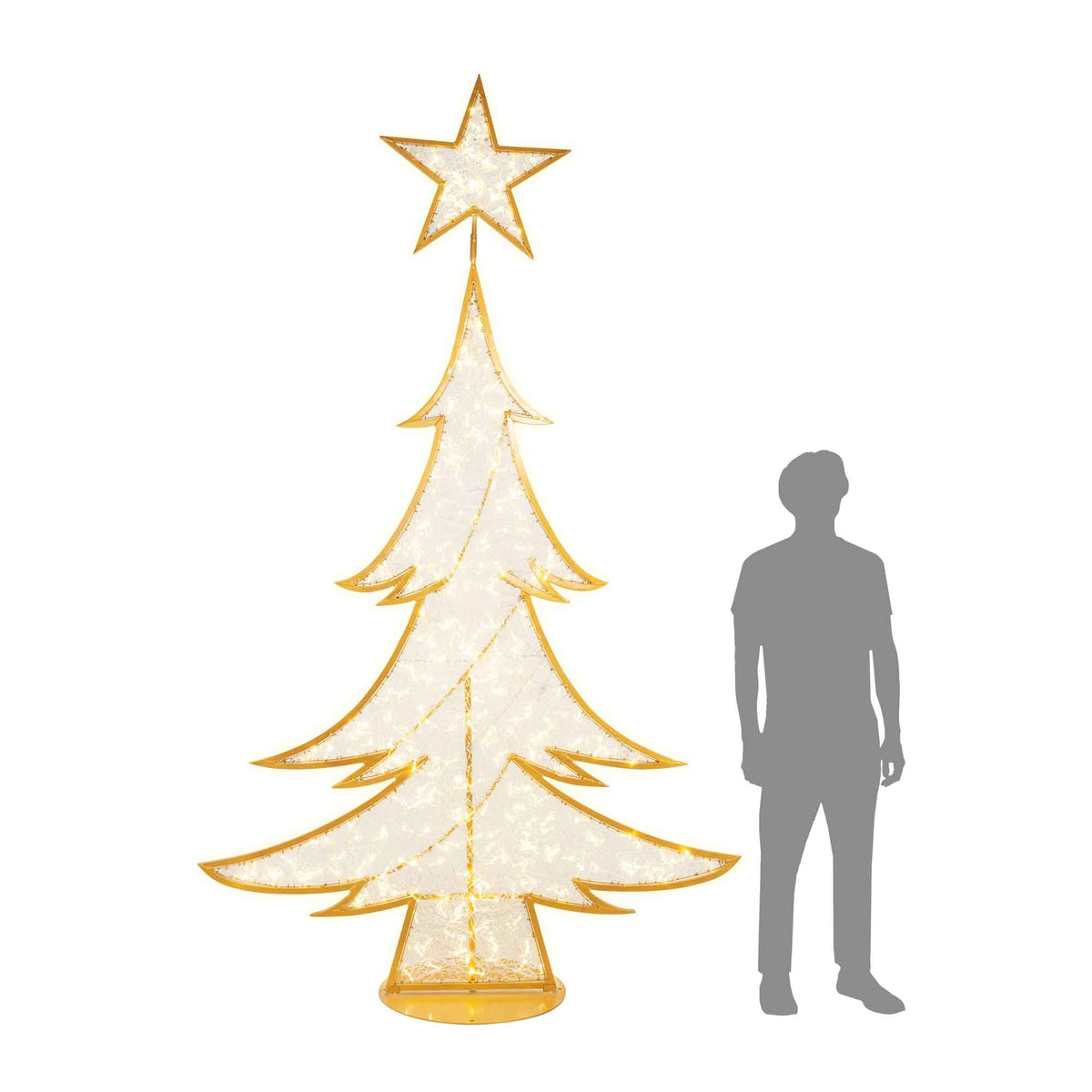 Wispy 2D Illuminated Christmas Tree