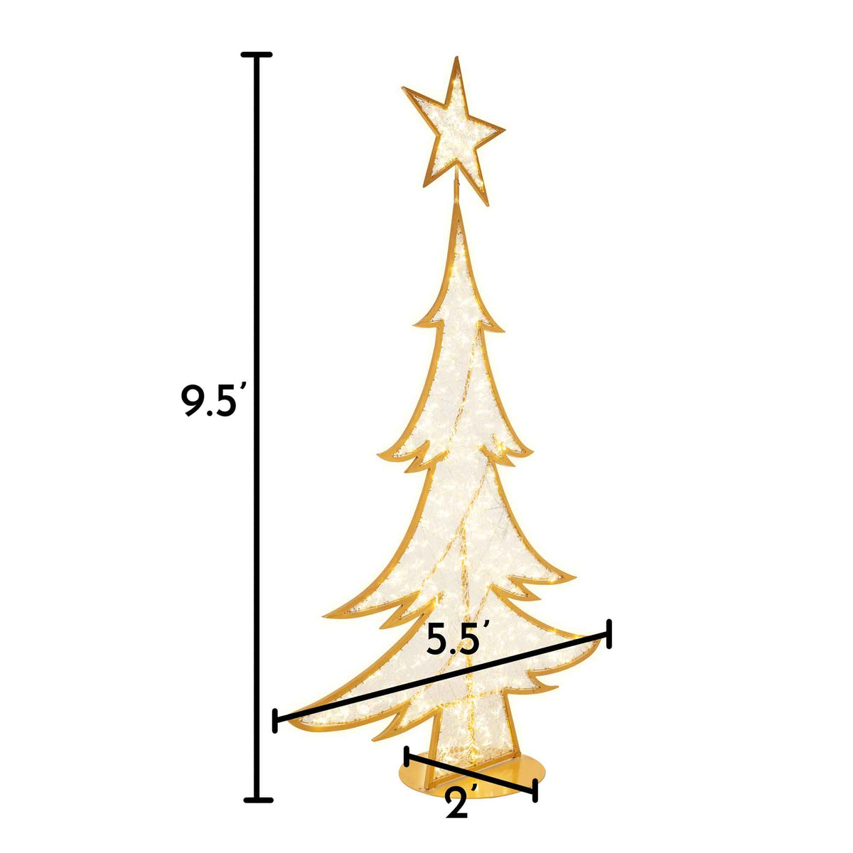 Wispy 2D Illuminated Christmas Tree