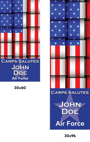 Woven Flag Honors Single Vinyl Banner