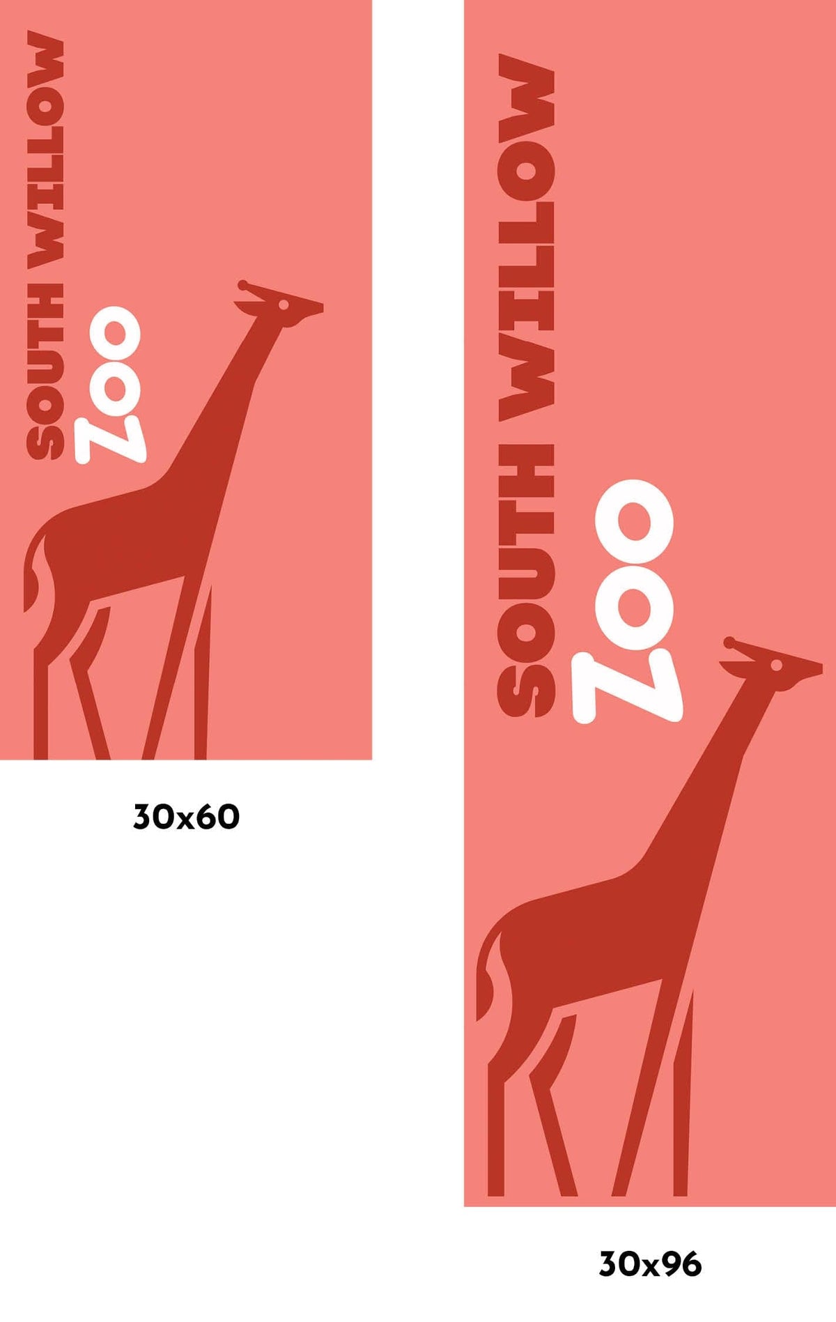 Zoo - Giraffe Exhibit Single Vinyl Banner