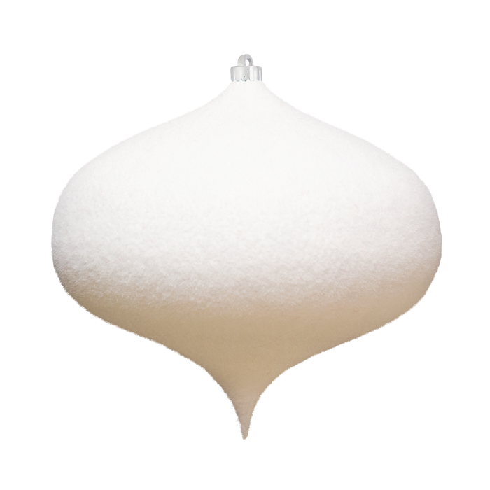 Dekra-Lite White Flocked Onion Ornament