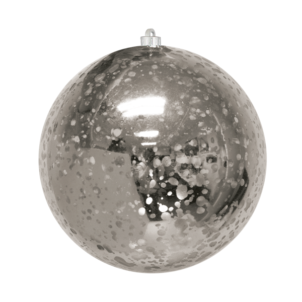 Dekra-Lite Mercury Round Silver Ornament 4"