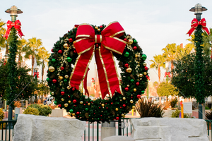 Red Velvet Bow with Gold Trim 36